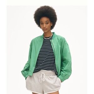 Green light windbreaker bomber ballon sleeves